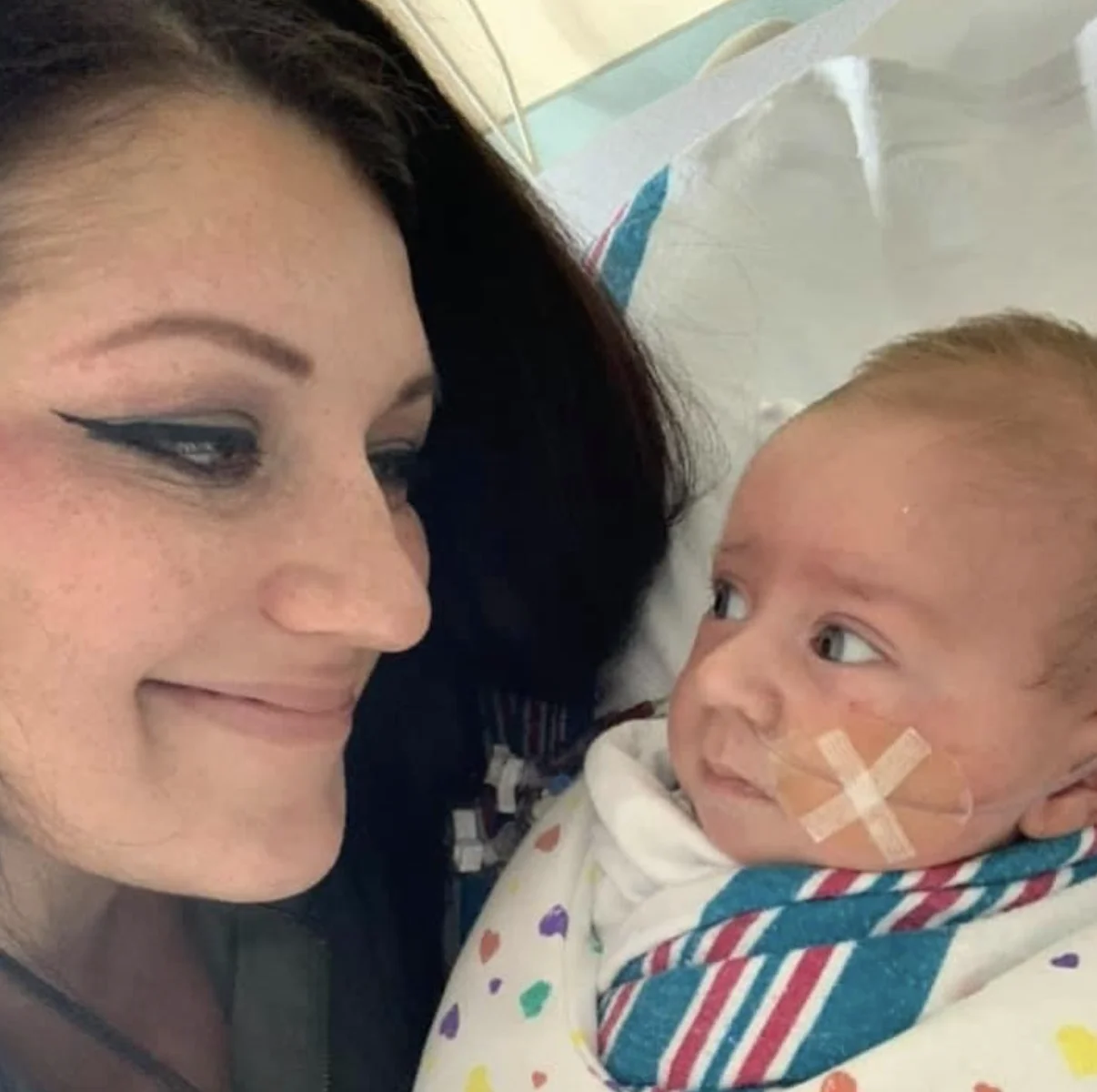 Lena Hanna with her son
